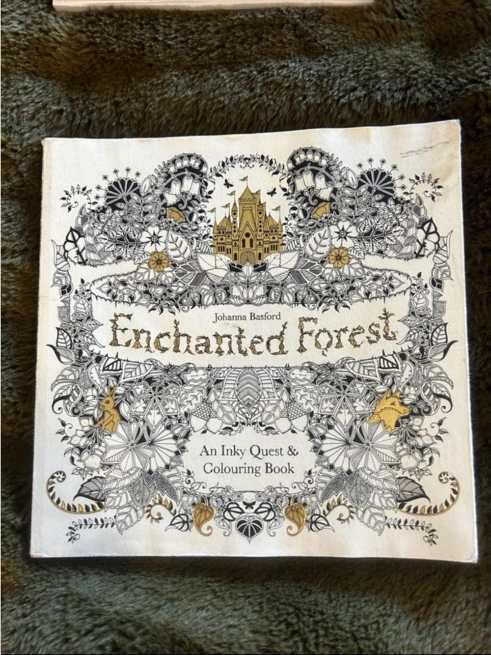 Enchanted Forest Coloring Book - White & Gold